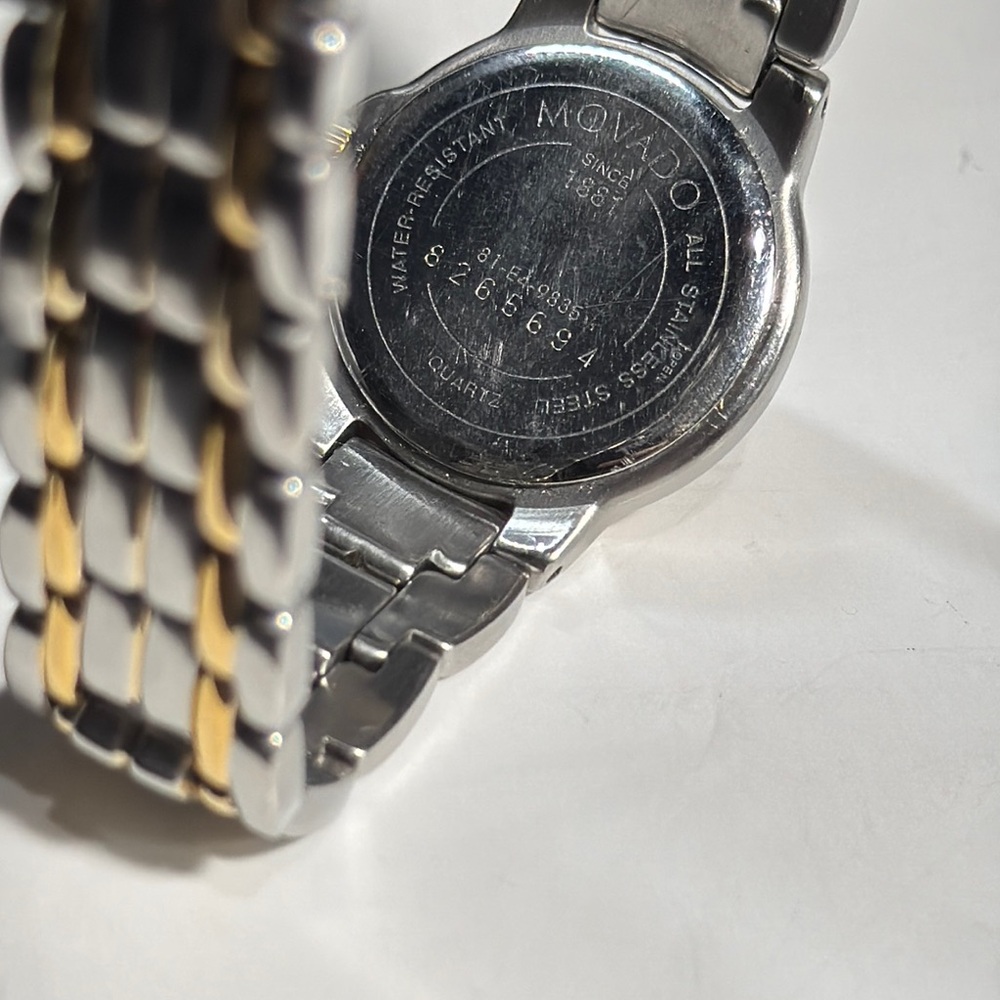 Movado Museum Ladies Two Tone Watch-Vintage - Picture 10 of 12
